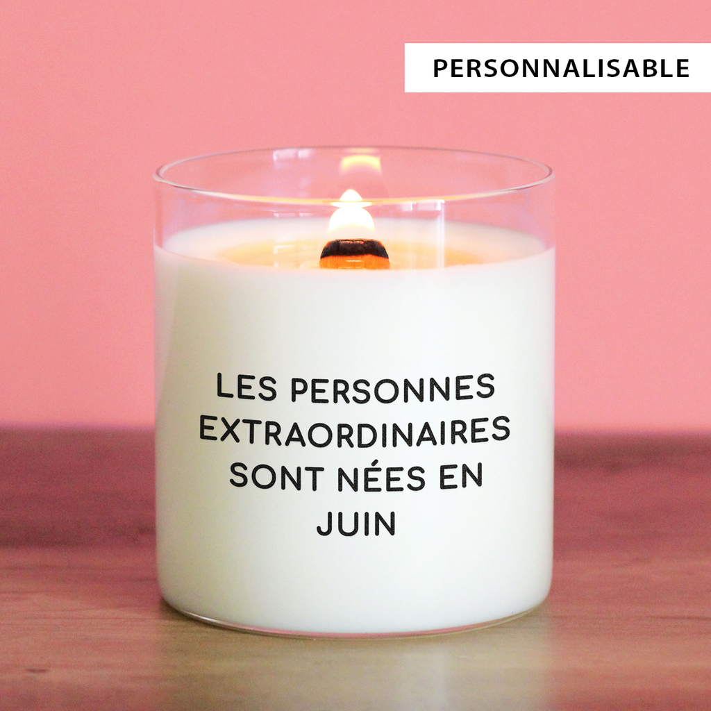 Bougie Les personnes extraordinaires sont nées en juin - bougie anniversaire avec le mois personnalisable